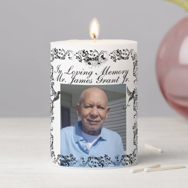Memorial  customizable  pillar candle (In Situ)