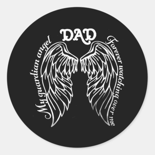 Memorial Dad  Classic Round Sticker
