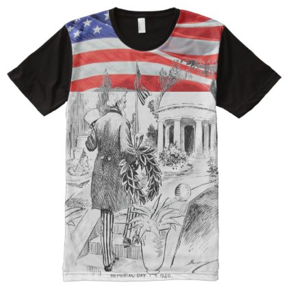 Memorial Day 1920 Uncle Sam The White House All-Over-Print Shirt