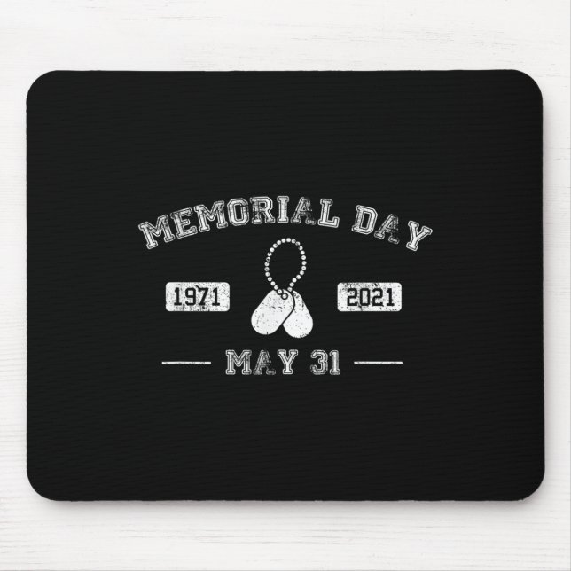 Memorial Day 2021 50th Anniversary Veteran Mouse Pad (Front)