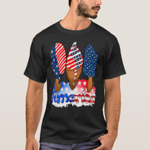 Memorial Day 4th Of July Holiday Patriotic Ice Cre T-Shirt