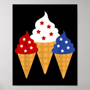 Memorial Day 4th of July Holiday Patriotic Ice Poster