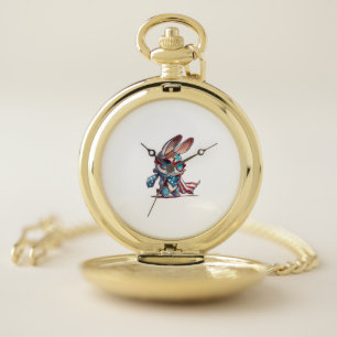 Memorial Day, 4th of July patriotic usa flag rabbi Pocket Watch
