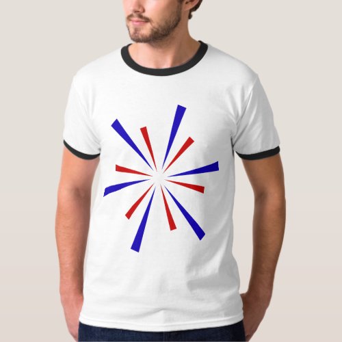 Memorial Day abstract USA flag colors T_Shirt
