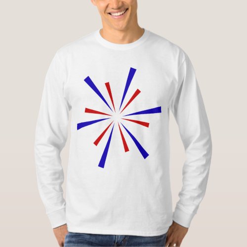 Memorial Day abstract USA flag colors T_Shirt