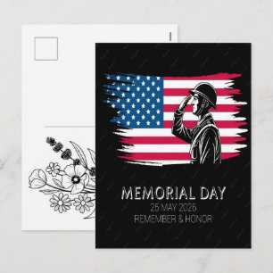 Memorial Day American Flag For 2026 Celebrations Holiday Postcard