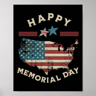 Memorial Day American Flag Memorial Day 4th Of Jul Poster