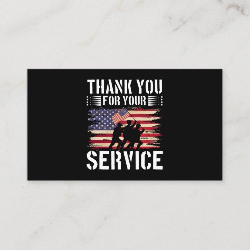 Memorial Day American Flag Patriotic Soldiers Business Card