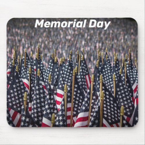 Memorial Day American Flags Mouse Pad