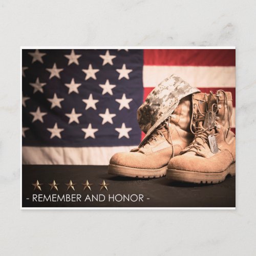 Memorial Day American military honor Postcard