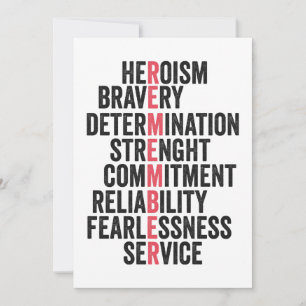 Memorial Day American Patriotic Veteran Remember   Holiday Card