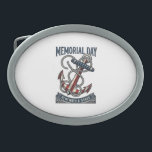 Memorial Day Anchor Remember Honor Vintage Shirt_1 Belt Buckle<br><div class="desc">Memorial Day Anchor Remember Honor Vintage Shirt_1</div>