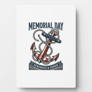 Memorial Day Anchor Remember Honor Vintage Shirt_1 Plaque