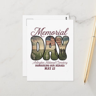 Memorial Day Arlington National Cemetery Postcard