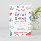 Memorial Day BabyQ Coed Baby Shower Invitation (Standing Front)