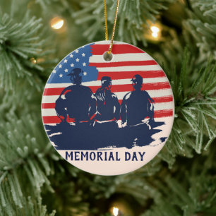 Memorial Day Barbecue Party  Ceramic Ornament