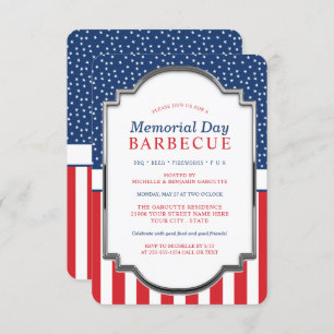 Memorial Day Barbecue Party Invitation