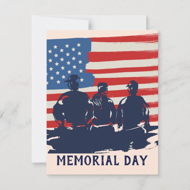 Memorial Day Barbecue Party  Note Card (Front)
