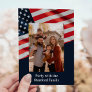 Memorial Day BBQ American Flag with Family Photo Invitation
