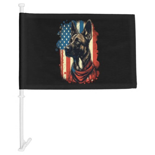 Memorial Day Belgian Malinois American Flag USA   