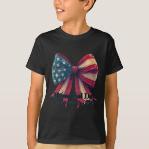 Memorial Day Bow Remember And Honor American Flag T-Shirt