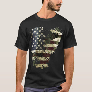 Memorial Day Camo American USA Flag Camouflage 4th T-Shirt