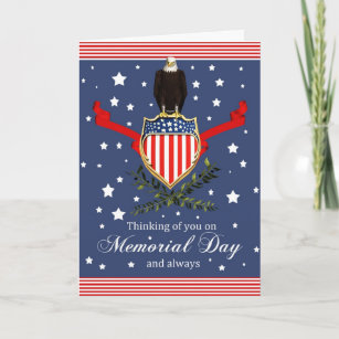 Memorial Day Card - Eagle And Banner