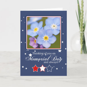 Memorial Day Card With Forget-Me-Not Flowers