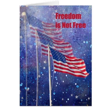 Memorial Day Card with Three Flags Memorial Day Card with Three Flags