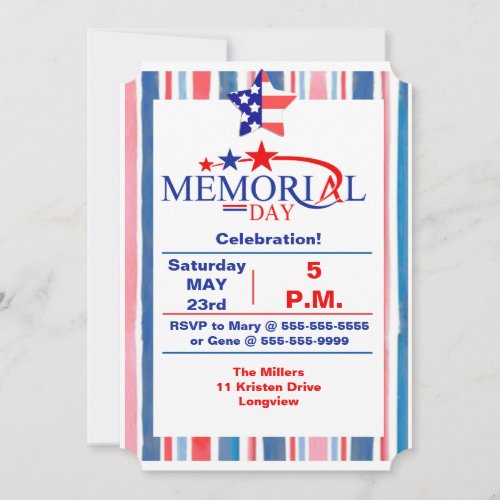 Memorial Day Celebration Invitation