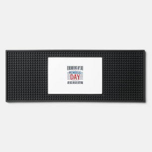 Memorial Day Dad Tribute Patriotic Bar Mat