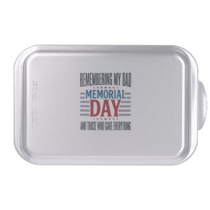 Memorial Day Dad Tribute Patriotic Cake Pan
