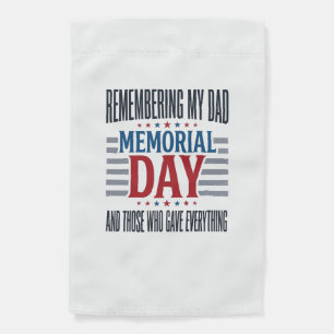 Memorial Day Dad Tribute Patriotic Garden Flag