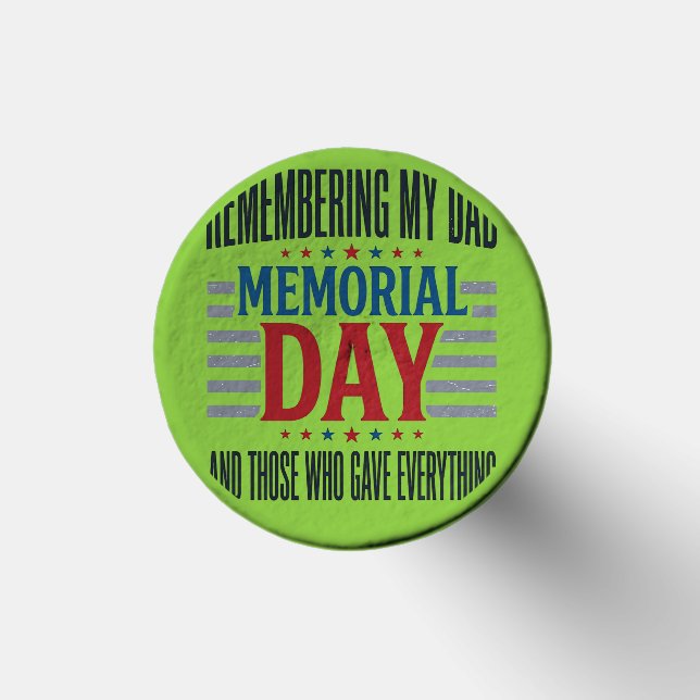 Memorial Day Dad Tribute Patriotic Golf Tees (Top)