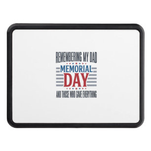 Memorial Day Dad Tribute Patriotic Hitch Cover