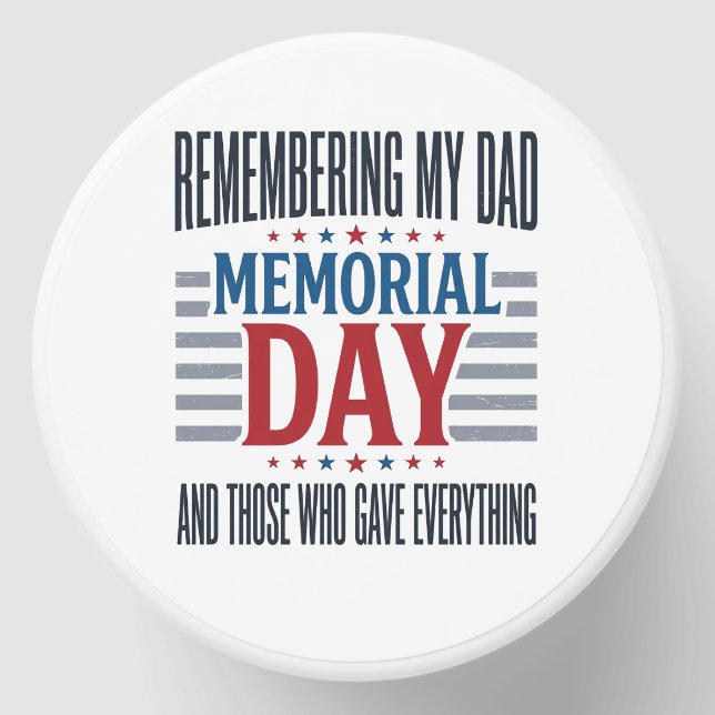Memorial Day Dad Tribute Patriotic Mini Candle Favors (Front)