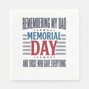 Memorial Day Dad Tribute Patriotic Napkins