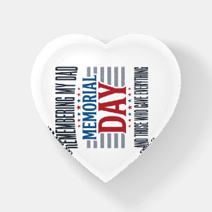 Memorial Day Dad Tribute Patriotic Paperweight