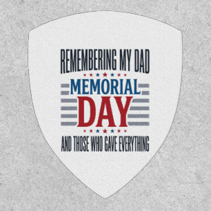 Memorial Day Dad Tribute Patriotic Patch