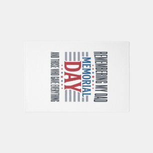 Memorial Day Dad Tribute Patriotic Rug