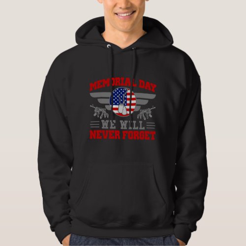 Memorial Day Design for USA Military Men and Women Hoodie