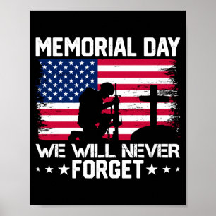 Memorial Day Design For Usa Military Men And Women Poster