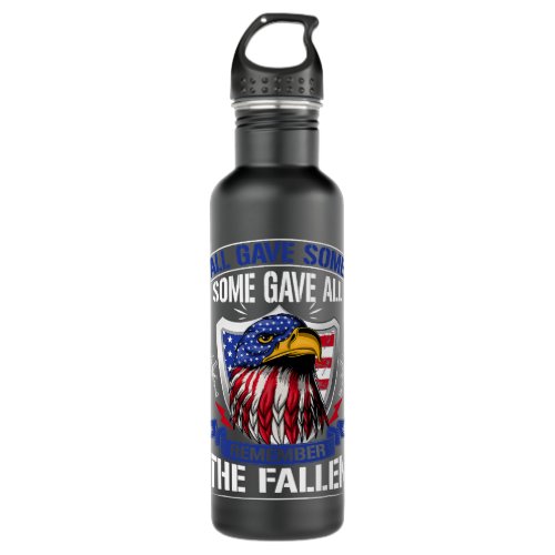 Memorial Day Design for USA Military Men and Women Stainless Steel Water Bottle