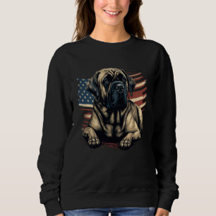 Memorial Day English Mastiff American Flag USA 4th Sweatshirt