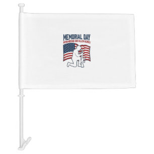 Memorial Day Fallen Heroes Patriotic Soldier Shirt Car Flag