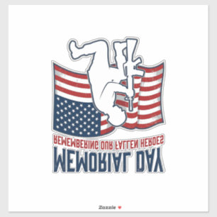 Memorial Day Fallen Heroes Patriotic Soldier Shirt Sticker