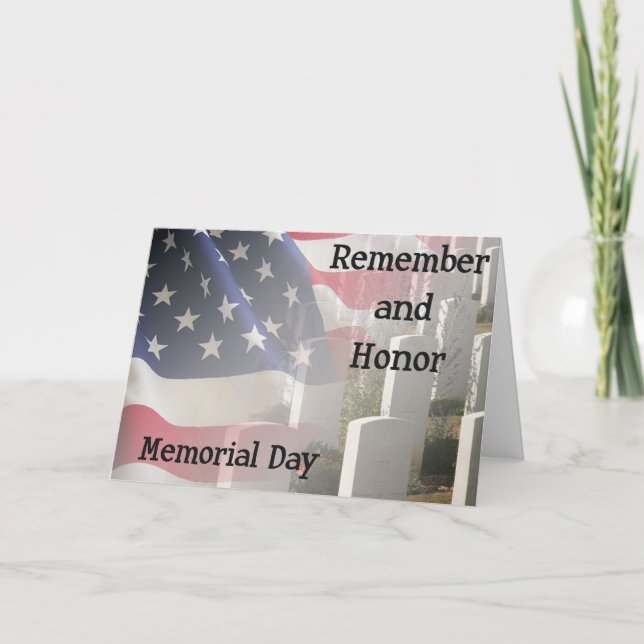 Memorial Day Flag Card (Front)