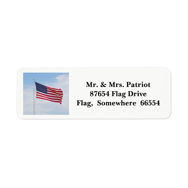 Memorial Day Flag label 2017 (Front)