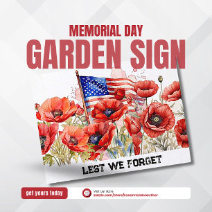 Memorial Day Garden Sign
