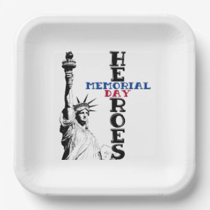 Memorial Day heroes  Paper Plates
